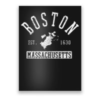 Boston Massachusetts Est. 1630 City Map Souvenir Gift Poster