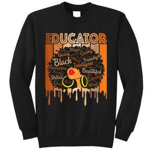 Black Melanin Educator Apparel American African Pride Sweatshirt