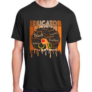 Black Melanin Educator Apparel American African Pride Adult ChromaSoft Performance T-Shirt