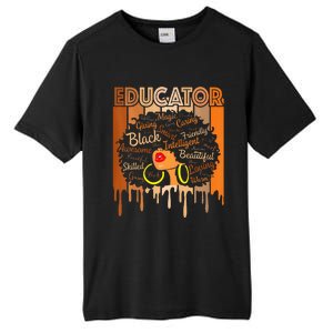 Black Melanin Educator Apparel American African Pride Tall Fusion ChromaSoft Performance T-Shirt