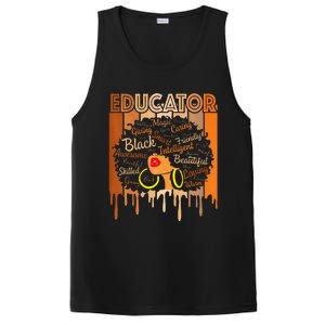 Black Melanin Educator Apparel American African Pride PosiCharge Competitor Tank