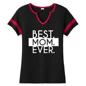 Best Mom Ever Cute Gift Ladies Halftime Notch Neck Tee