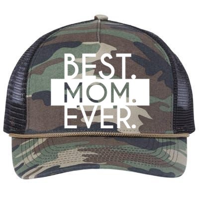 Best Mom Ever Cute Gift Retro Rope Trucker Hat Cap