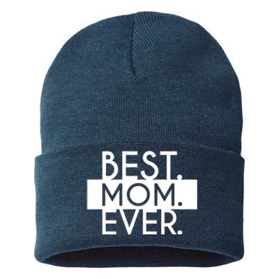 Best Mom Ever Cute Gift Sustainable Knit Beanie