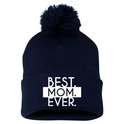 Best Mom Ever Cute Gift Pom Pom 12in Knit Beanie