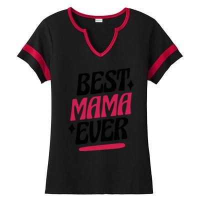 Best MAMA Ever Ladies Halftime Notch Neck Tee