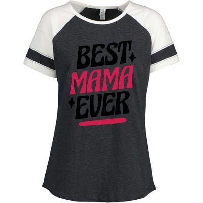 Best MAMA Ever Enza Ladies Jersey Colorblock Tee