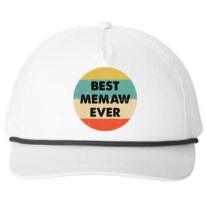 Best Memaw Ever Cool Gift Snapback Five-Panel Rope Hat