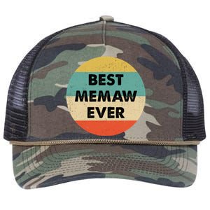 Best Memaw Ever Cool Gift Retro Rope Trucker Hat Cap