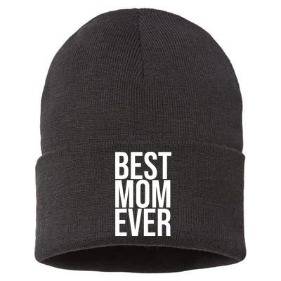 Best Mom Ever Cute Gift For Mom Sustainable Knit Beanie