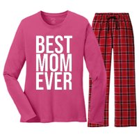 Best Mom Ever Cute Gift For Mom Women's Long Sleeve Flannel Pajama Set 