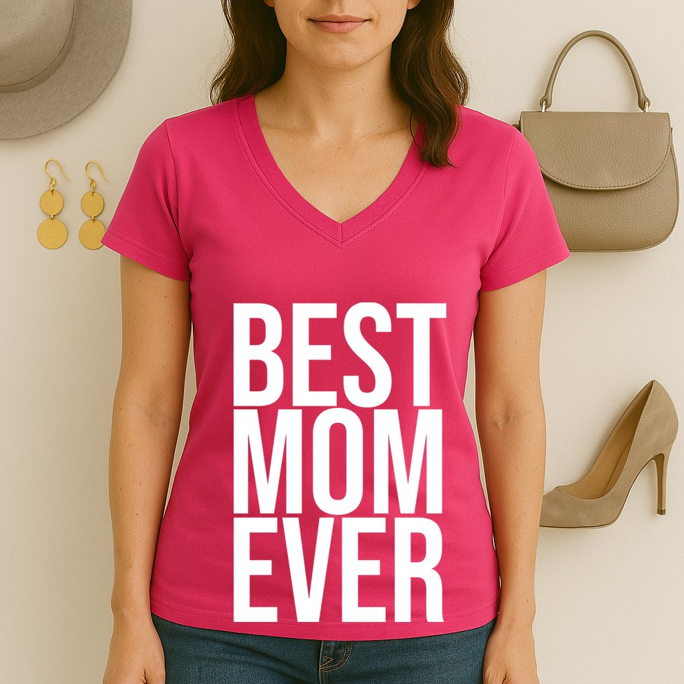 Best Mom Ever Cute Gift For Mom Women's V-Neck T-Shirt