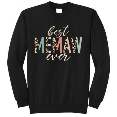 Best Memaw Ever Gifts Leopard Print Mothers Day Sweatshirt