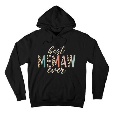 Best Memaw Ever Gifts Leopard Print Mothers Day Tall Hoodie