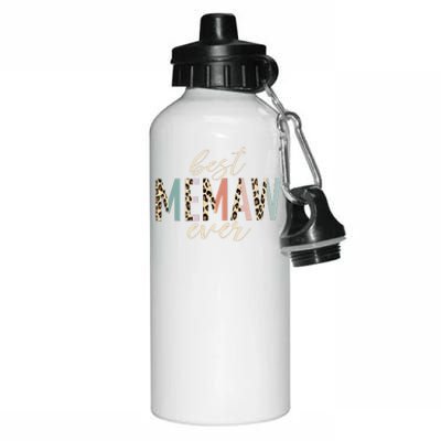 Best Memaw Ever Gifts Leopard Print Mothers Day Aluminum Water Bottle 