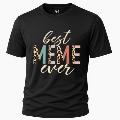 Best Meme Ever Gifts Leopard Print Mothers Day Cooling Performance Crew T-Shirt