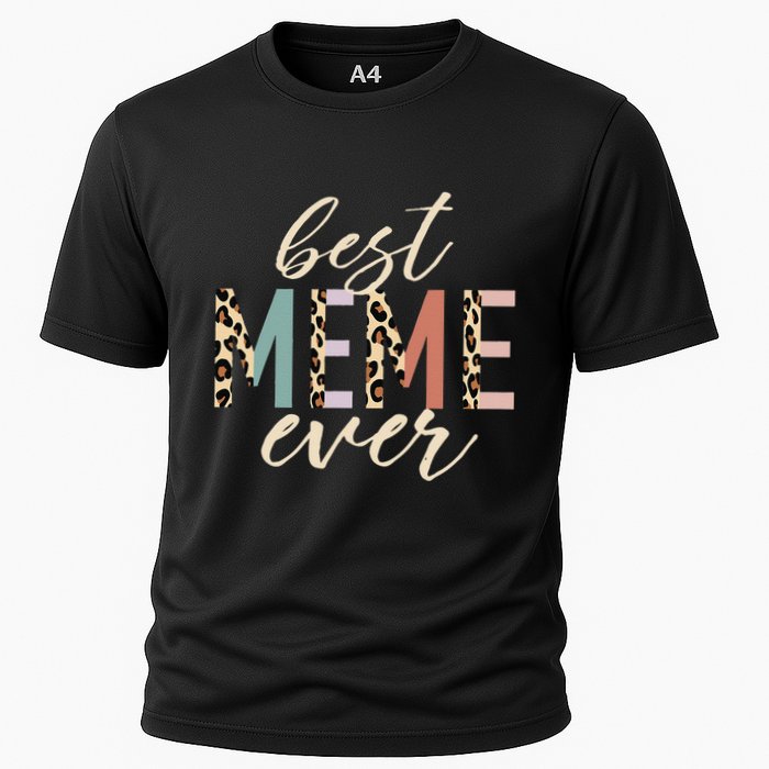 Best Meme Ever Gifts Leopard Print Mothers Day Cooling Performance Crew T-Shirt