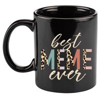 Best Meme Ever Gifts Leopard Print Mothers Day 11oz C Handle Ceramic Mug