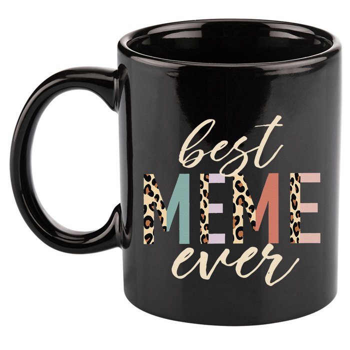 Best Meme Ever Gifts Leopard Print Mothers Day 11oz C Handle Ceramic Mug