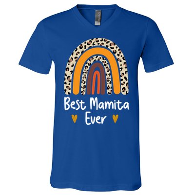 Best Mamita Ever Flowers Mothers Day From Daughter Great Gift Son Gift V-Neck T-Shirt