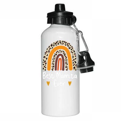 Best Mamita Ever Flowers Mothers Day From Daughter Great Gift Son Gift Aluminum Water Bottle 