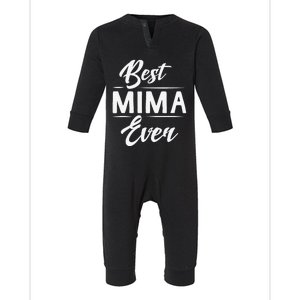 Best Mima Ever Grandma Mother's Day Gifts Women's Love Infant Fleece One Piece