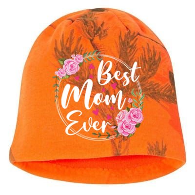 Best Mom Ever Cute Floral Happy Mother's Day Funny Gift Kati - Camo Knit Beanie