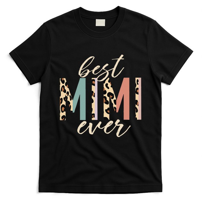 Best Mimi Ever Gifts Leopard Print Mothers Day T-Shirt