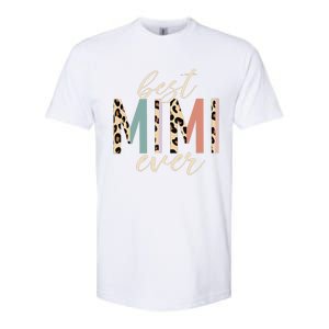 Best Mimi Ever Gifts Leopard Print Mothers Day Softstyle CVC T-Shirt