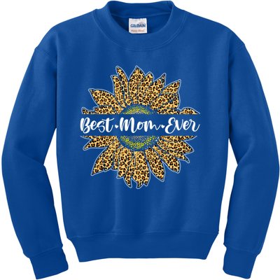 Best Mom Ever Cute Sunflower For Mom Mothers Day Gift Kids Sweatshirt