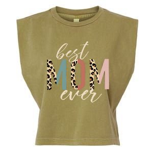 Best Mom Ever Gifts Leopard Print Mother's Day Garment-Dyed Women's Muscle Tee