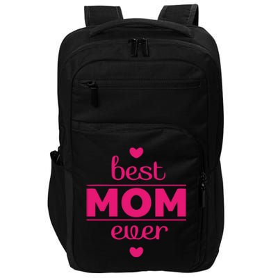 Best Mom Ever Heart Gift Impact Tech Backpack