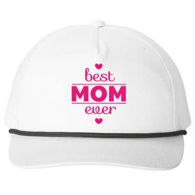 Best Mom Ever Heart Gift Snapback Five-Panel Rope Hat