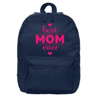 Best Mom Ever Heart Gift 16 in Basic Backpack