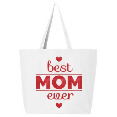 Best Mom Ever Heart Gift 25L Jumbo Tote