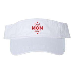 Best Mom Ever Heart Gift Valucap Bio-Washed Visor