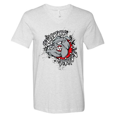 Bulldog Mascot English Bulldog Pride And Loyalty V-Neck T-Shirt