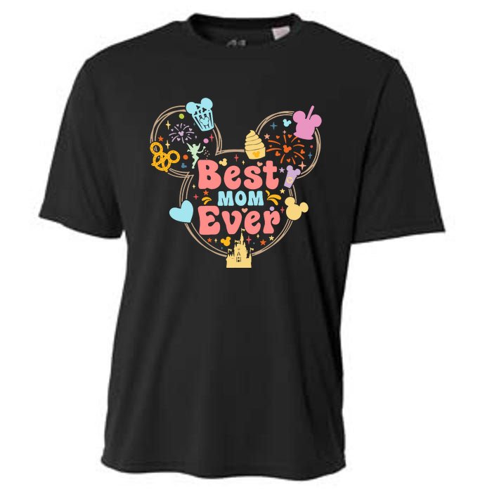 Best Mom Ever Mother's Day Gift Minnie Mom Cute Mama Matching Family Cooling Performance Crew T-Shirt