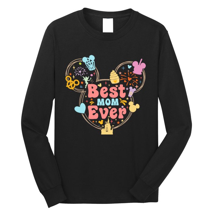 Best Mom Ever Mother's Day Gift Minnie Mom Cute Mama Matching Family Long Sleeve Shirt