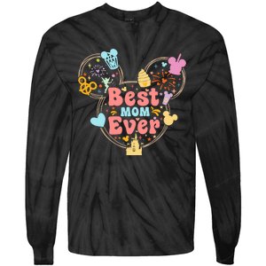 Best Mom Ever Mother's Day Gift Minnie Mom Cute Mama Matching Family Tie-Dye Long Sleeve Shirt