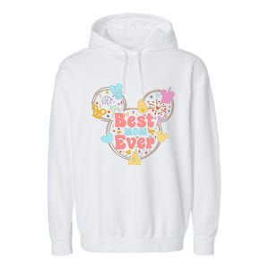 Best Mom Ever Mother's Day Gift Minnie Mom Cute Mama Matching Family Garment-Dyed Fleece Hoodie