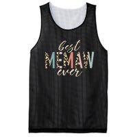 Best Memaw Ever Gifts Leopard Print Mothers Day Mesh Reversible Basketball Jersey Tank