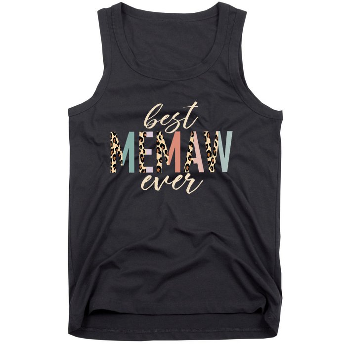 Best Memaw Ever Gifts Leopard Print Mothers Day Tank Top