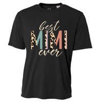 Best Mimi Ever Gifts Leopard Print Mothers Day Cooling Performance Crew T-Shirt