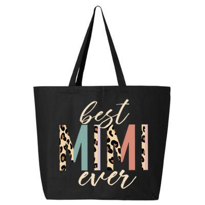 Best Mimi Ever Gifts Leopard Print Mothers Day 25L Jumbo Tote