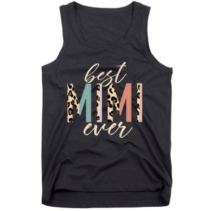 Best Mimi Ever Gifts Leopard Print Mothers Day Tank Top