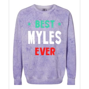 Best Myles Ever First Name Funny Nickname Humor Personalized Meaningful Gift Colorblast Crewneck Sweatshirt