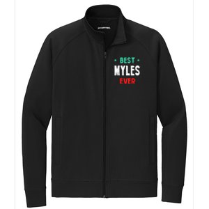 Best Myles Ever First Name Funny Nickname Humor Personalized Meaningful Gift Stretch Full-Zip Cadet Jacket