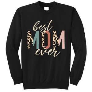 Best Mom Ever Gifts Leopard Print Mother's Day Sweatshirt