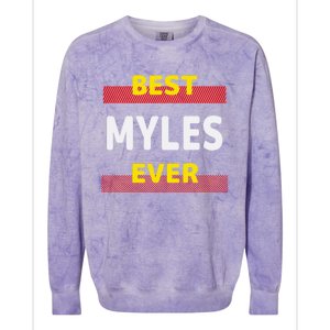 Best Myles Ever Friends Name Buddy Nickname Personalized Meaningful Gift Colorblast Crewneck Sweatshirt